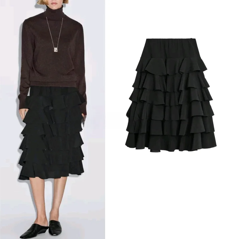 

Юбка миди Princ Sle с плиссировкой, повседневная, модная, новинка, женская, с высокой талией, из полиэстера, для повседневной носки