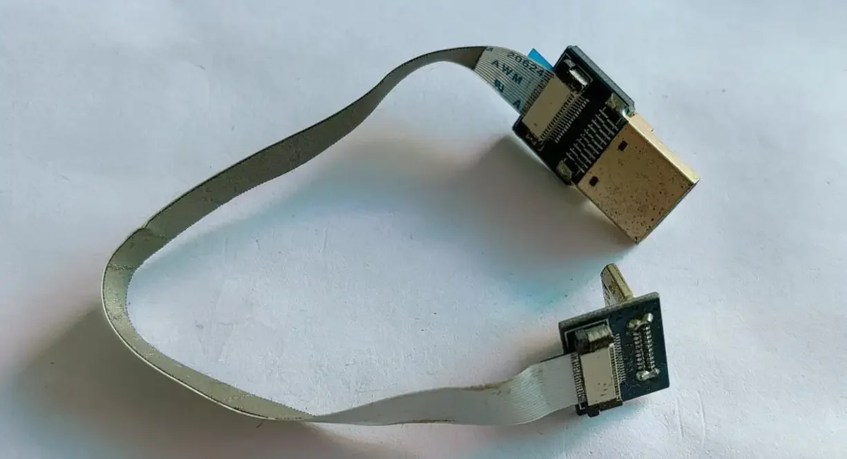 Ultra Thin HDMI Cable mini Right Angle to HDMI Standard Flat Ribbon Cable 15CM for FPV Paralinx, DJI Lightbirdge, Teradek CAMERA