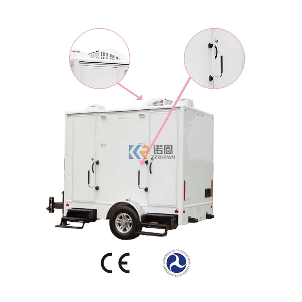 Comfortable Chemical Portable Toilet With Trailer For Outdoor Using