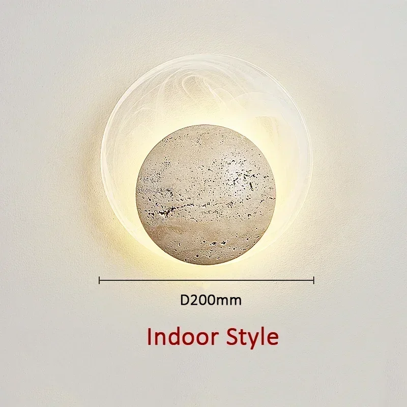 Modern Natural Stone LED Wall Light Decorative Minimalist Wall Lamps Wabi-sabi Style Corridor Lighting Fixture