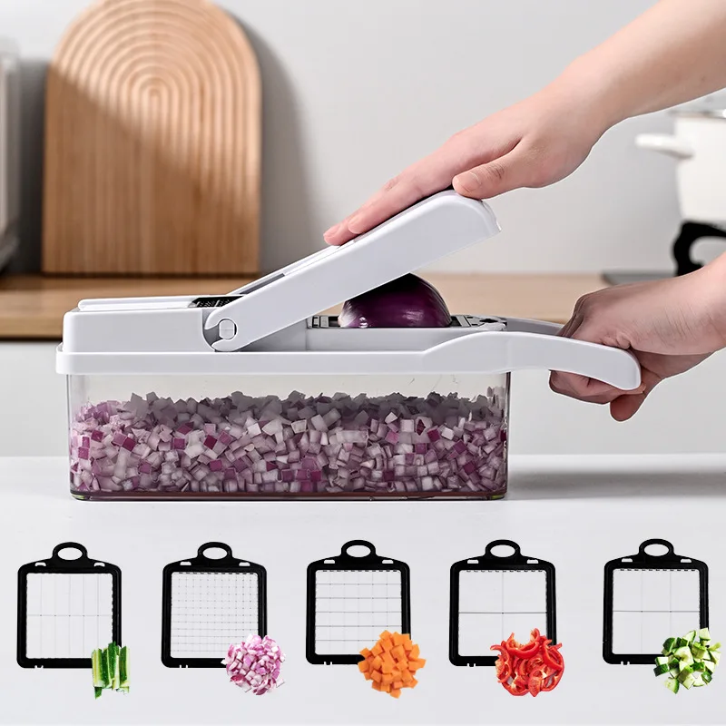 Kitchen Gadgets and Accessories Dicing Fruit Vegetable Cutter Grater Chopping Onion Dicing Tool Garlic Press Cooking Cutting