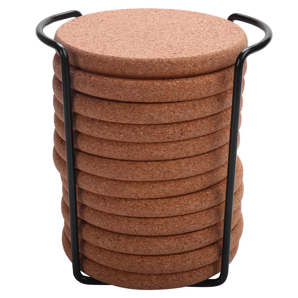 

Cork Coasters with Lip for Drinks Absorbent Thick Rustic Saucer with
