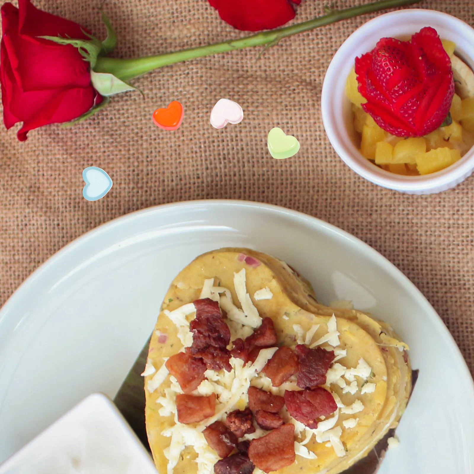 

100Pcs Colorful Resin Heart Charms Mini Heart Shaped DIY Phone Case Craft Decorations Vase Filler Handcraft Charms