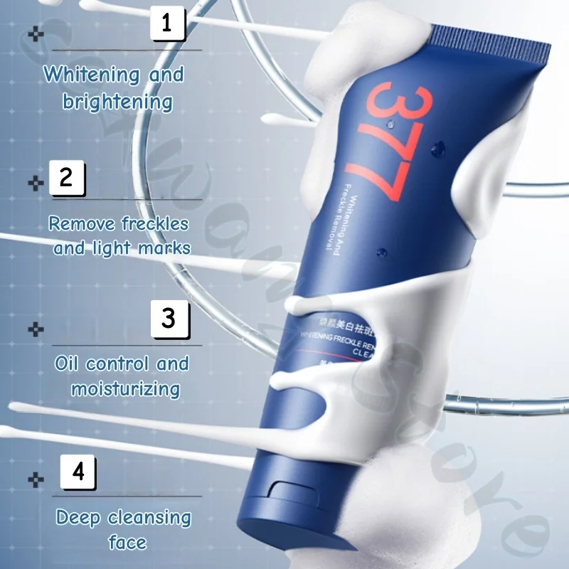 377 Moisturizing Cleansing Facial Cleanser 100g cleans excess oil and improves rough foam, dense foam and clears pores