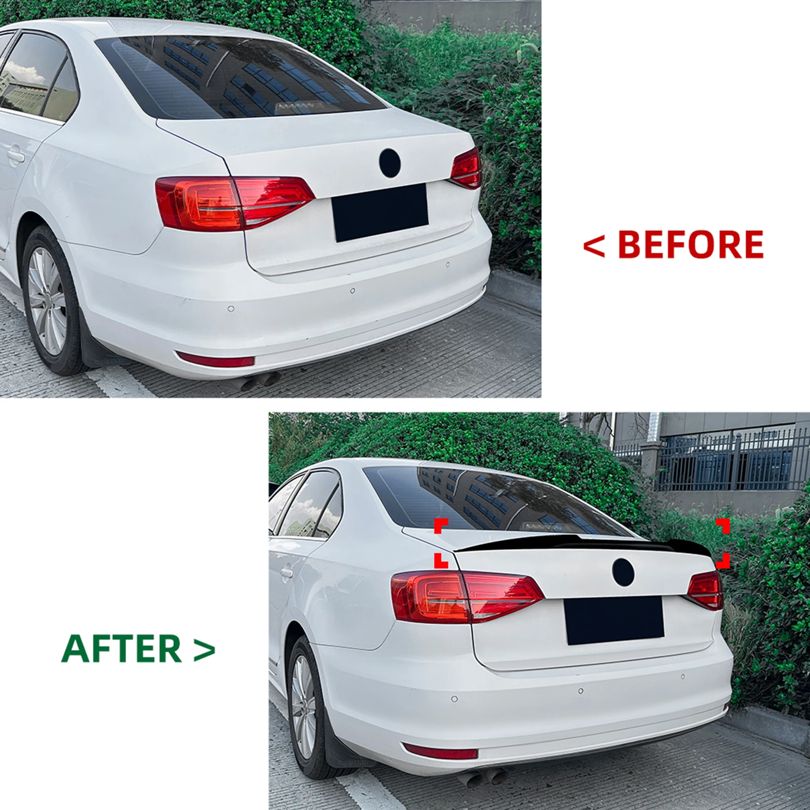 M4 نمط سيارة الجناح الخلفي الجذع الذيل غطاء المفسد رفرف الشفاه ل Volkswagen VW Jetta MK6 2011-2018 #5