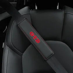 GTD For VW Volkswagen Golf 3 4 5 6 7 8 R MK4 MK7 MK6 MK5 1pc Cowhide Car Interior Seat Belt Protector Cover For car Auto Access