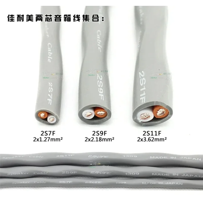 1メートル 日本製 CANARE 2芯/4芯 スピーカーケーブル オーディオ
