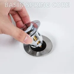New Universal Copper Pop-Up Bounce Core Basin Drain Rose Gold Filter Hair Catcher Deodorant Bath Stopper Kitchen Bathroom Tools