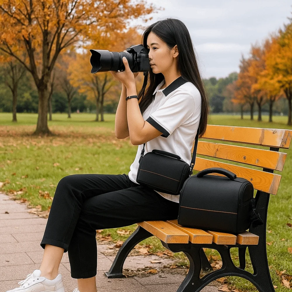 

Waterproof Digital Camera Bag Protective Cover Portable Shoulder Bag Multi-functional Photography Bag Travel Accessories