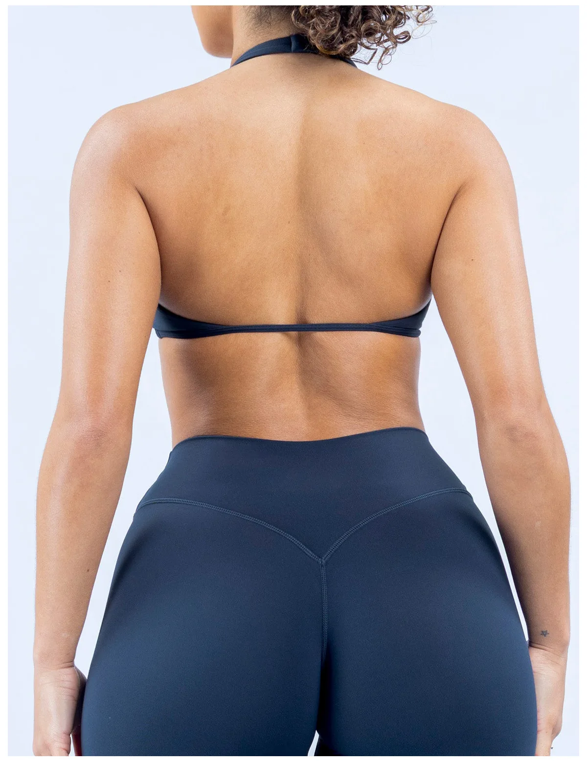 Pericic Origin Halter-BH für Damen, rückenfreier Sport-BH, Crossover-Front, weiches, elastisches Fitness-Top, Pilates, Gym, Laufen, Yoga, Unterwäsche – Detail 8