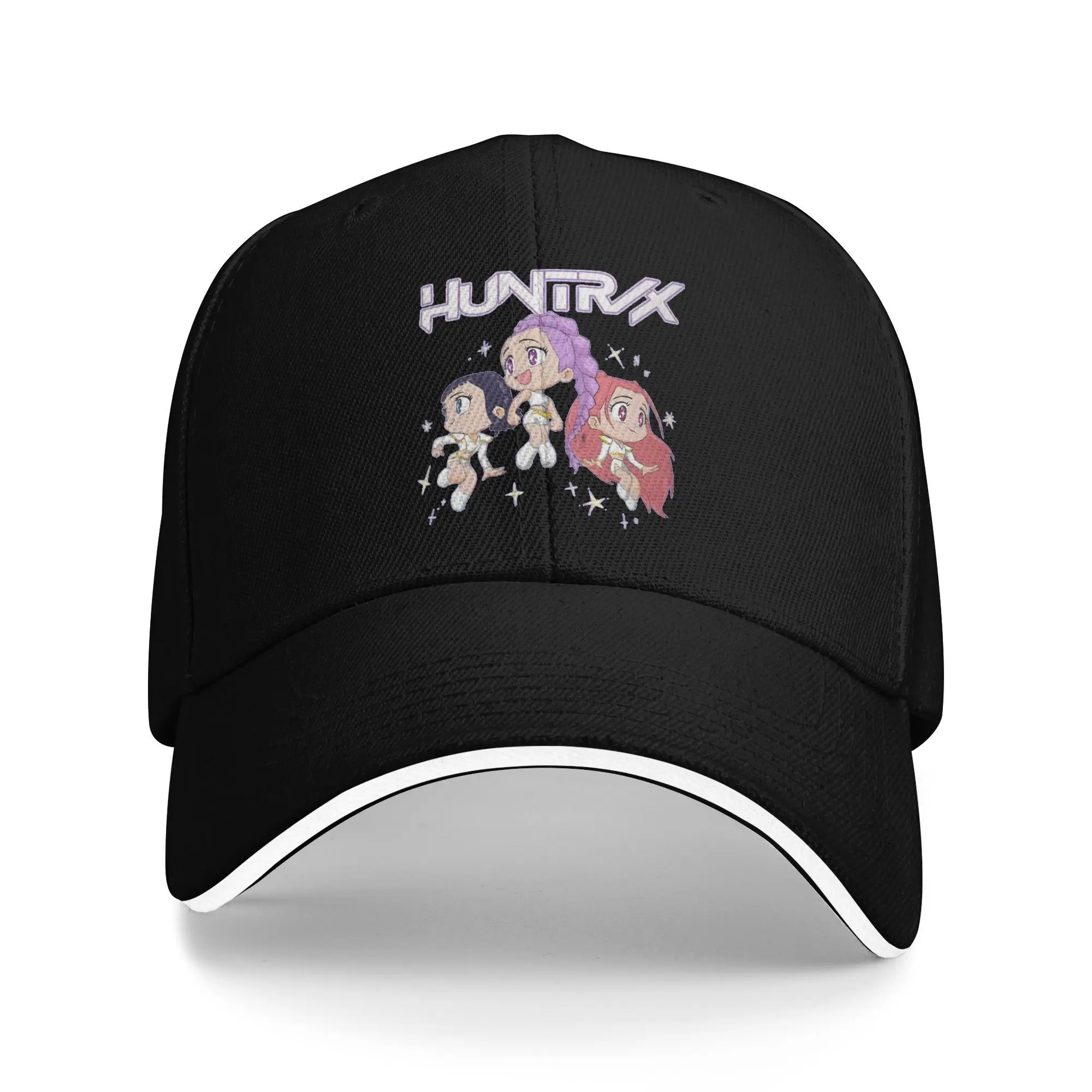 

Huntrix KPop Demon Hunters Sun Бейсбольная кепка Летняя мужская и женская шляпа дальнобойщика с принтом Лидер продаж Модные бейсболки Kpop Rock