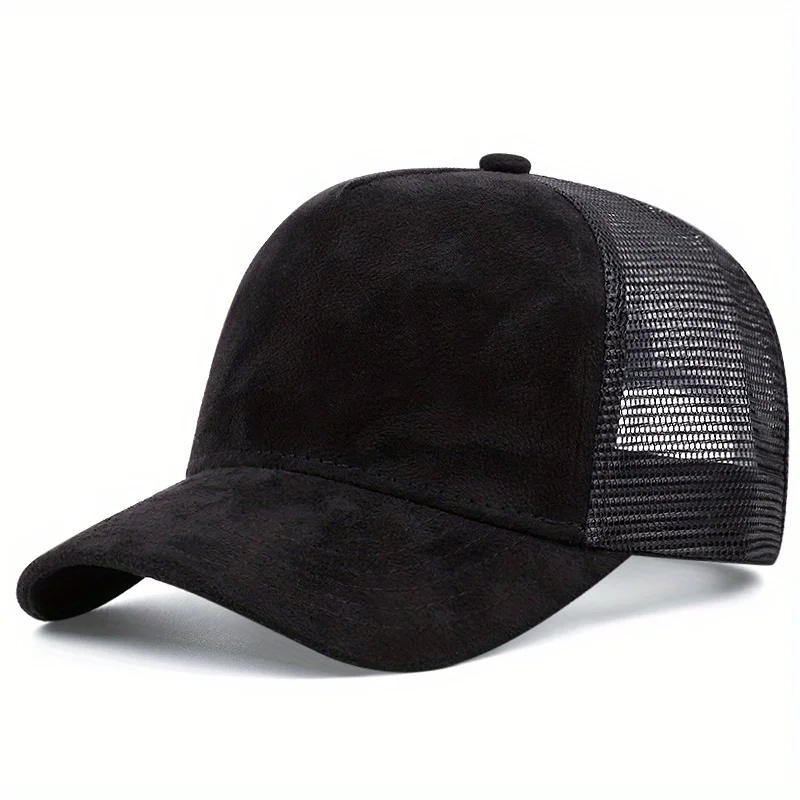 New Fashion Mens Baseball Cap High Quality Breathable Mesh Hat Women Soild Color Adjustable Trucker Caps For Men Casual Snapback