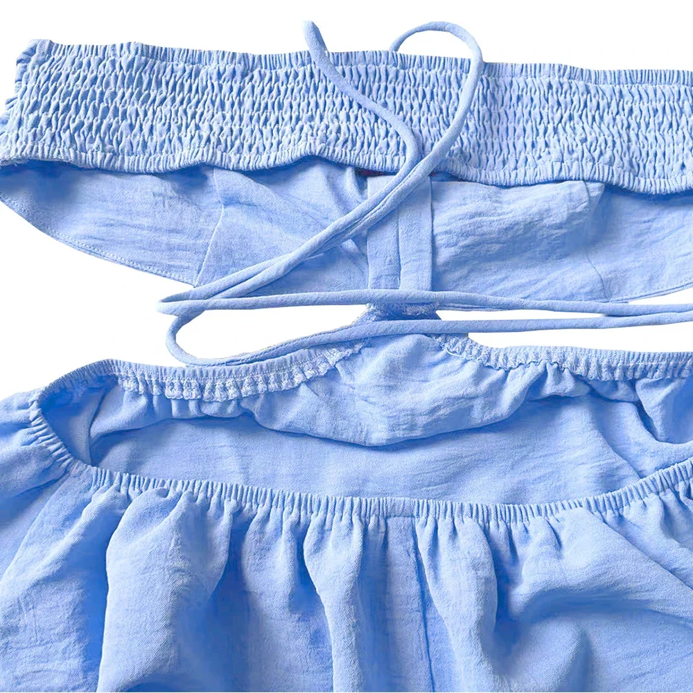 CPSYMYM robes été décent quotidien basique découpé sans manches licou cou Midi décontracté robes de changement de vitesse pour les femmes