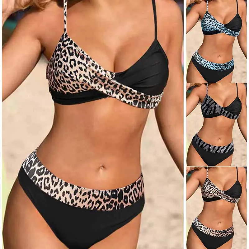 Summer Mid Waist New Design Printed Bikini Set Two Piece Women\'s Swimwear Summer 2023 New Women\'s Sexy Beach Swimwear