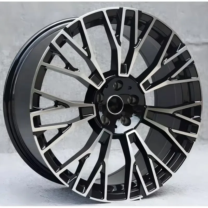 WMWMNU Precision Made Aluminum Alloy Car Wheels Black Machined Face Mesh Design 5x112 22 Inch Rims ET35/42 for