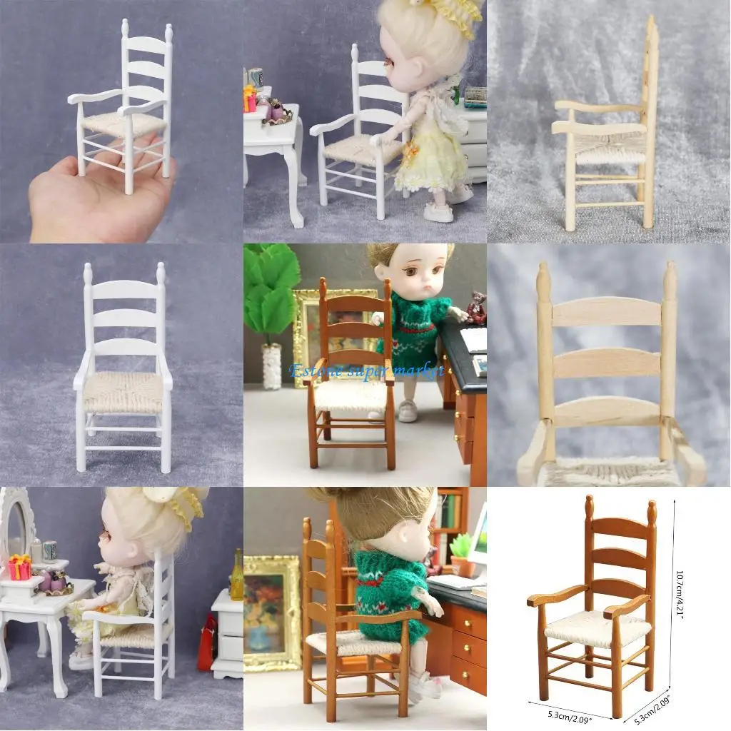 

090B Dollhouse Decoration Dinning Chair with Cotton Cushion Training