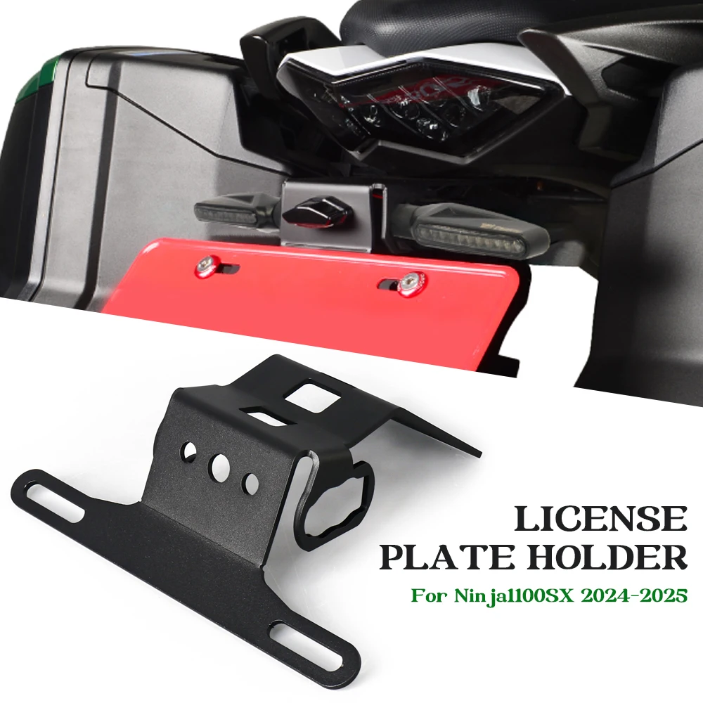 

Motorcycle Accessories License Plate Holder Bracket Rear Tail Frame Fender For Kawasaki Ninja 1100 SX NINJA 1100SX 2024 2025