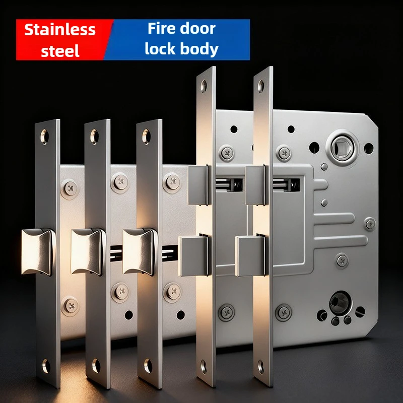 Fireproof door lock body with 8 * 8 9 * 9 through holes, pipe space fireproof lock core, suitable for various anti-theft doors