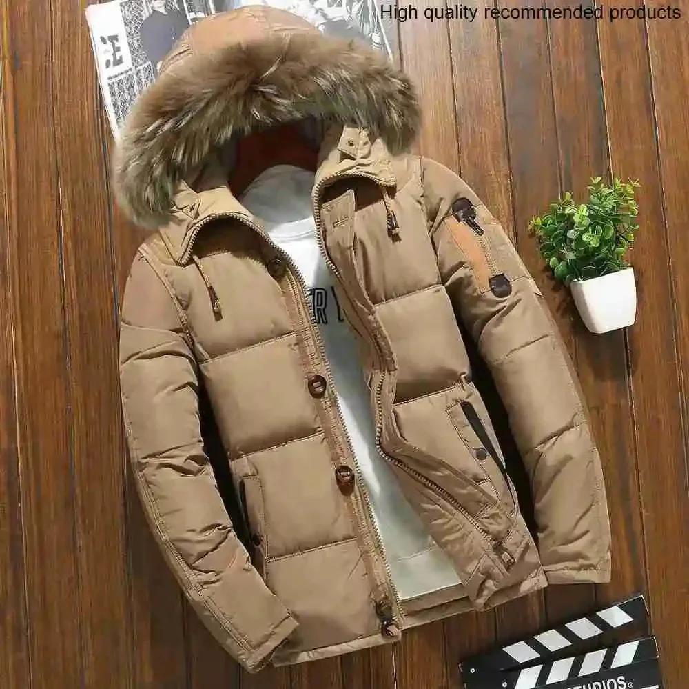 Men Brand Russia Winter Jacket White Duck Down Parkas Jacket Thick Warm Snow Parkas hombre Hooded Warm Overcoat Windbreaker