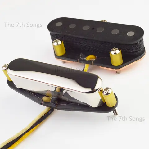 Alnico 2 Blues Pickup Neck 5.6K Bridge 6.5K Alnico 2 Magnet  for TL Electric Guitar Nickel  Alnico 2 Blues Flat Top
