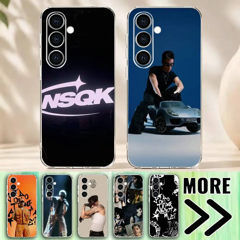 Singer N-NSQK Botanica Phone Case Transparent Soft TPU Case For Samsung A73,A72,A70,A71,A53,A52,A51