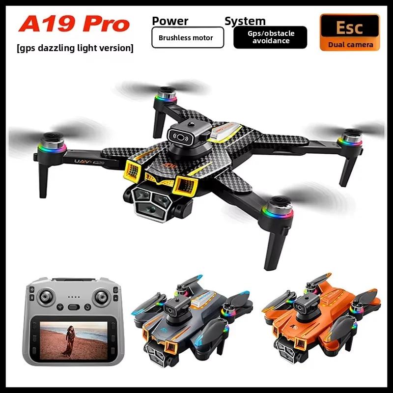 A19 GPS Driven RC Quadcopter Intelligent Obstacle Avoidance HD Aerial Photography Drone Durable Auto Return Home Camera Aircraft