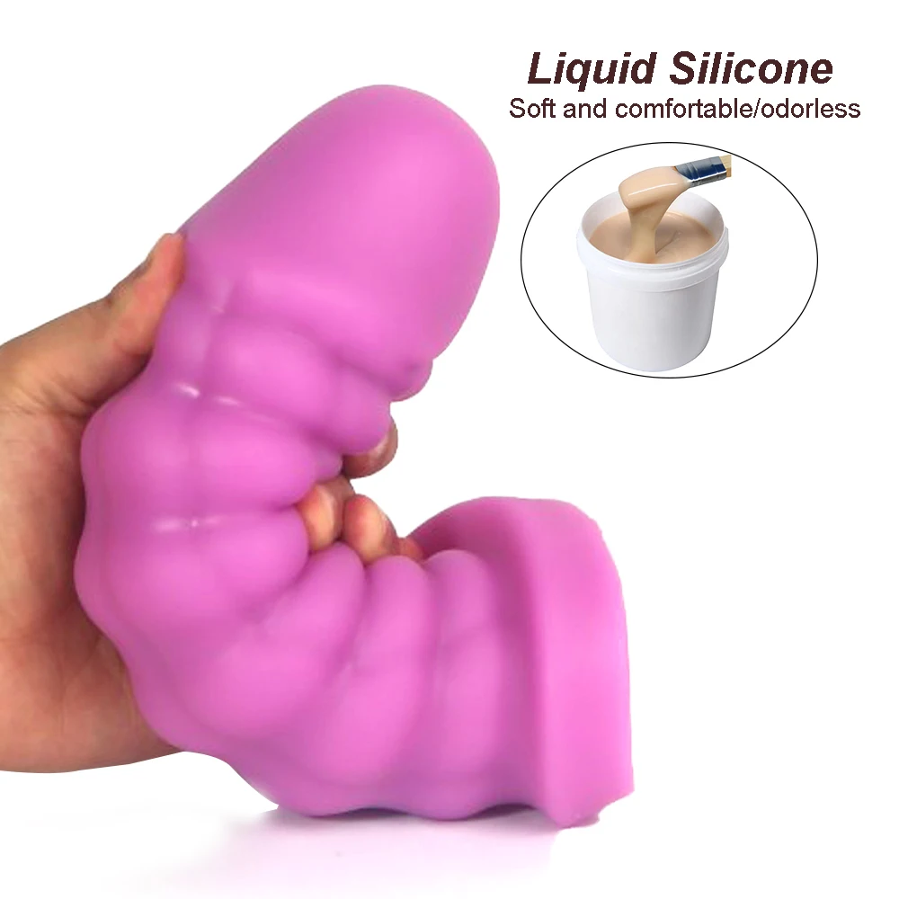 Purple Huge anal Dildos women sex toys 18+ masturbation Silicone butt plug S-XXXL Big Dick with Powerful suction cup anal plug view 3