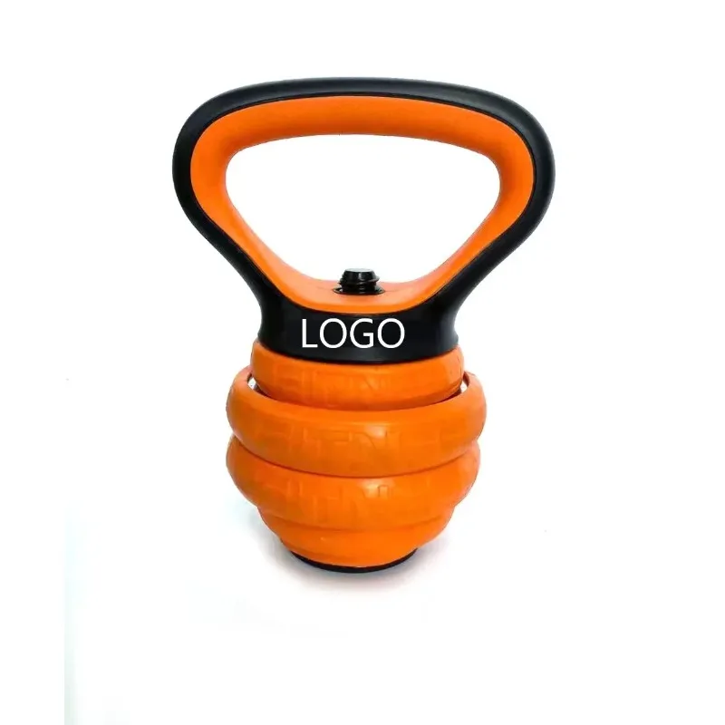 China New Six in One Iron Chromed 15KG 20KG 30KG Multifunctional Adjustable Rubber Coted Dumbbell Barbell Kettlebell Set