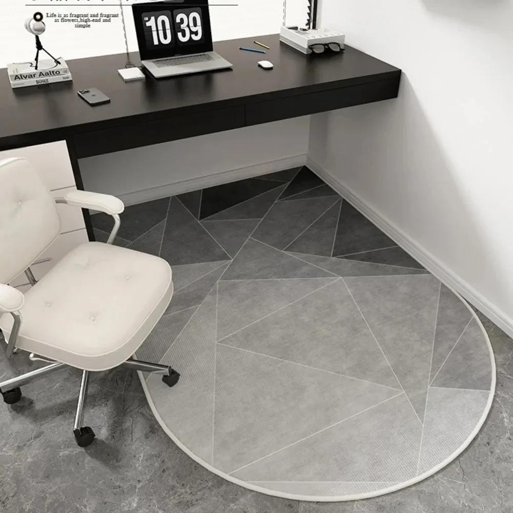 VIKAMA Geometric Computer Chair Floor Mat, Bedroom Desk Floor Mat, Anti-Slip And Dirt-Resistant Carpet, Home Decoration