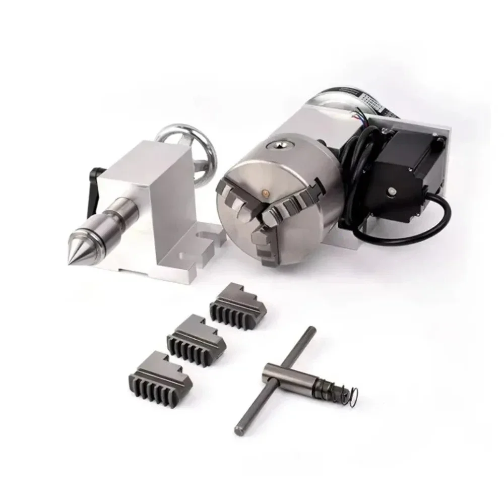 

100 Mm 3 Jaw Chuck Rotary Axis Numerical Control Rotary 4 Axis Numerical Control Lathe Machine Tool Accessories