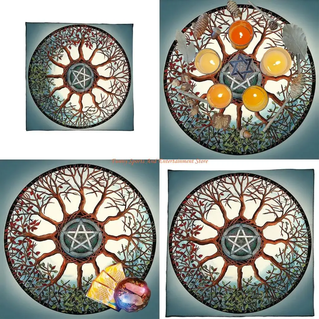 

C4DE Divinations Tablecloth Tree Star Astrology Altars Cloth Tarots Tablecloth