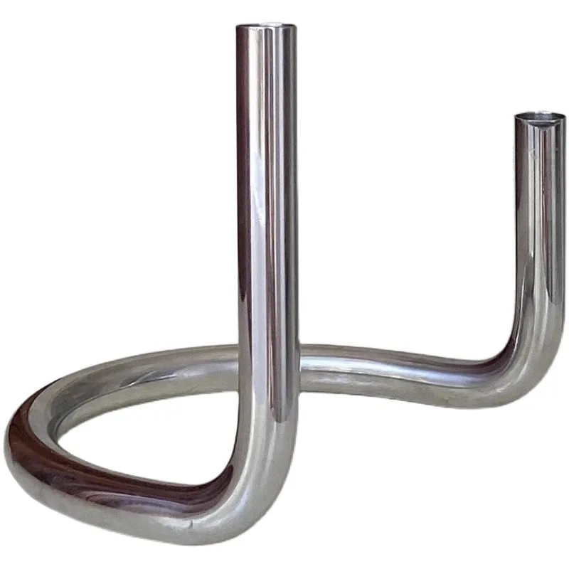 الفولاذ المقاوم للصدأ على شكل حرف U التوأم الشموع تايبي الأوروبية Ins الرياح ديكور المنزل الحلي حفل زفاف عطلة جو شمعة