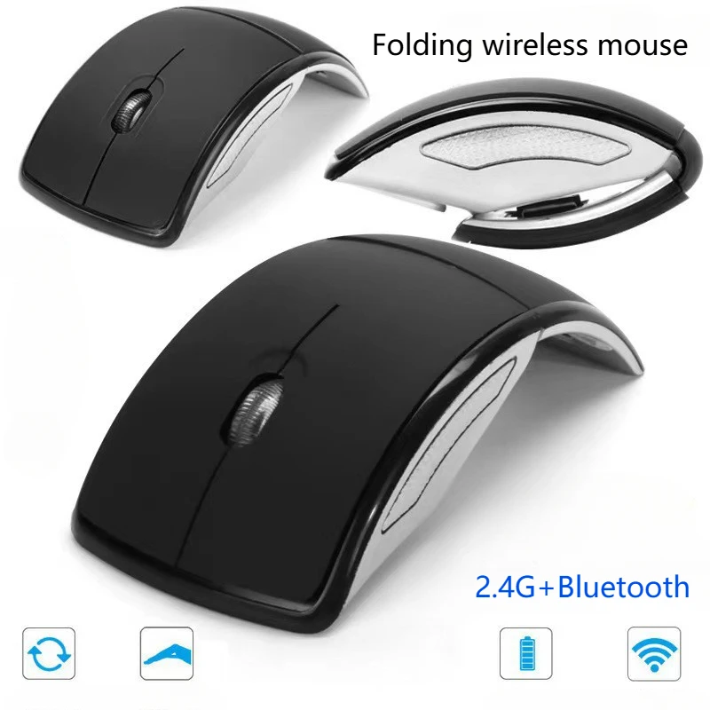 

2.4G Wireless Mouse Foldable USB Receiver Optical Wireless Mouse Folding Optical Wireless Mouse Computer Mice For PC Laptop