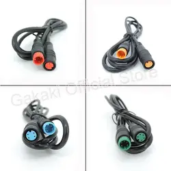 Cavo di prolunga per spina maschio-femmina M8 2 3 4 5 6 Pin bicicletta elettrica impermeabile per Display filo di rame