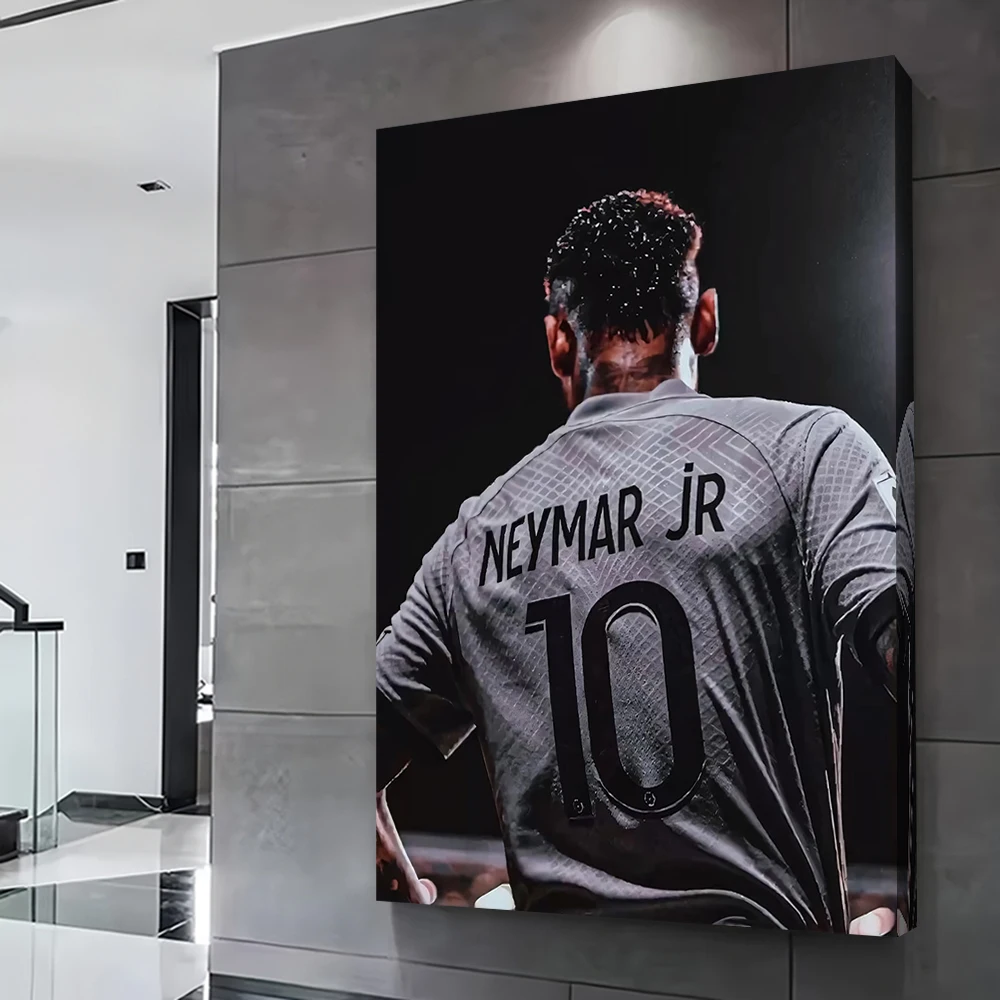 Neymar Jr. Jersey Number 10 Printing Poster Customizable Pictures Wall Art Canvas Painting Gift for Wand Deko Bedroom Decoration