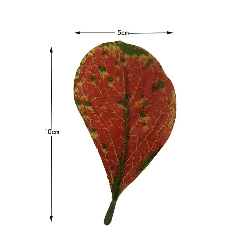 

50 шт. желто-красные искусственные листья, искусственные листья Имитация настоящих и искусственных листьев, взорлые ветки, декоративные листья,