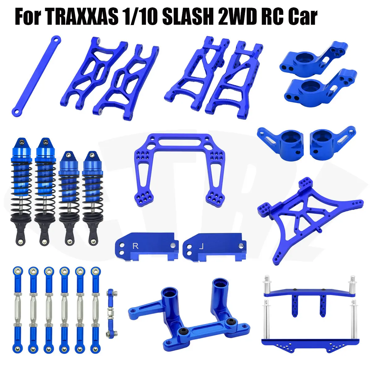 2WD Chassis Metal Kit Link Swing Arm Shock Tower Bracket, Applicable To 1/10 Traxxas Slash Short-range Vehicle Parts