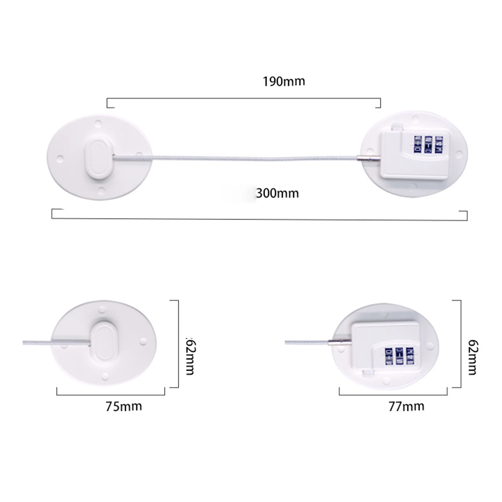 Drawer Fridge Combination Window Lock Functional Light Weight Furniture Lock for Sliding Doors Windows and Wardrobe