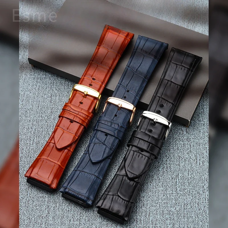 

High Quality Genuine Leather Watchbands for Guess W0040G3 W0040G5 W0247G3 Convex Interface Cowhide Leather Watch Strap