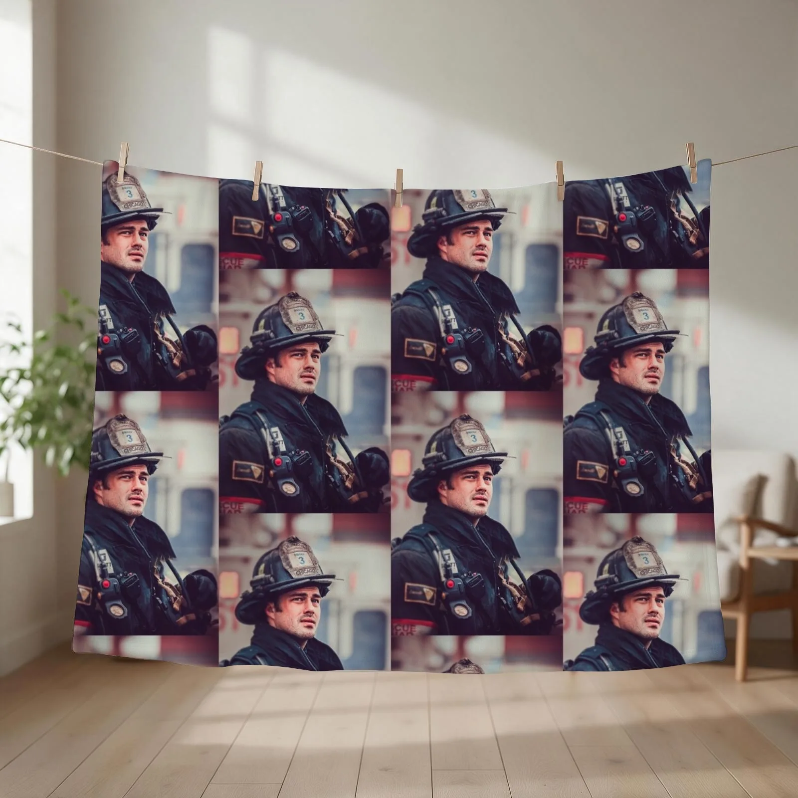 Firefighter Kelly Severide Poster Throw Blanket funny gift Quilt christmas gifts Decorative Throw Blankets