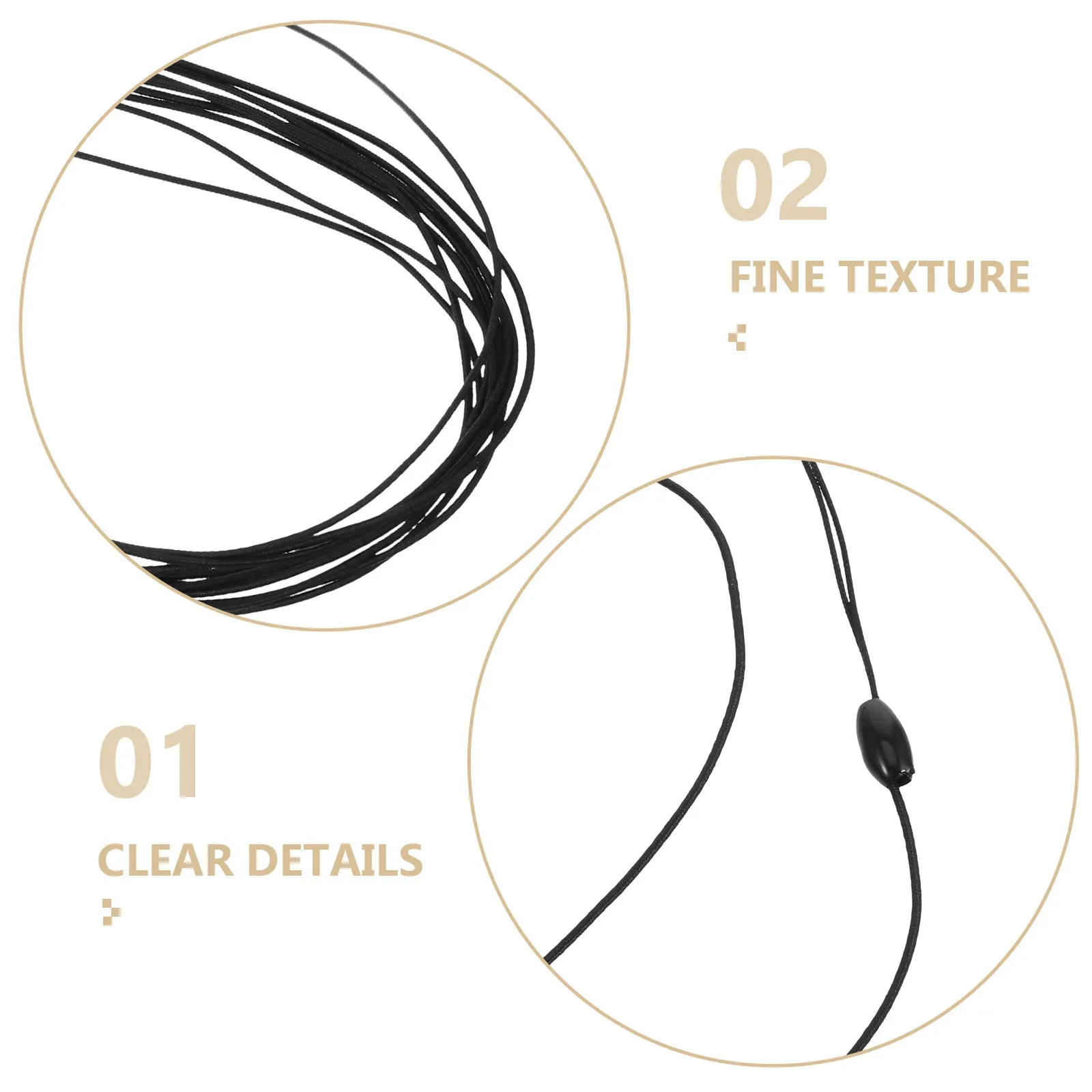 10Pcs Premium Elastic Lanyard Tether for Pens Anti-Lost Pen Necklace Silicone Ring Nylon Cord Stylus Flashlight Key Clip Board