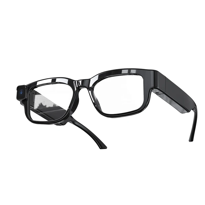 

128G Memory Card Wearable Smart Sunglasses 4K Video Dual Camera AI GPS Translation Waterproof Type-C Fast Charging