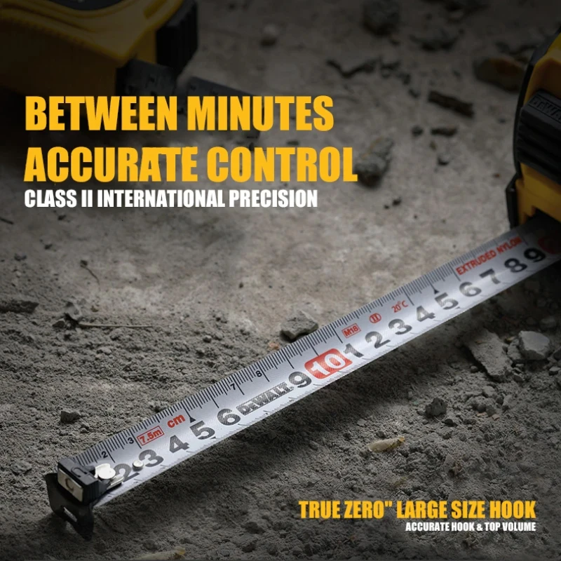 DEWALT 5m/7.5m DWHT36156L DWHT36158L Steel Ruler Tape Measure Wear-Resistant High-Precision Measuring Ruler Hand Tools