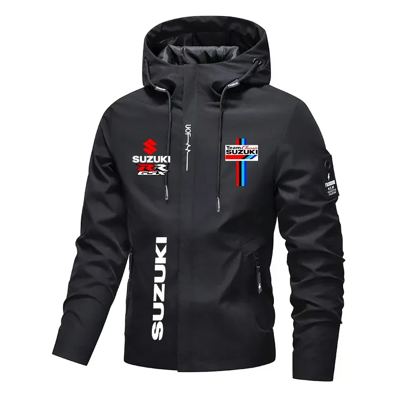 Men's Windproof Hooded Motorcycle Jacket High-Quality Autumn Winter Riding Sweatshirt Bestseller Suzuki 2026