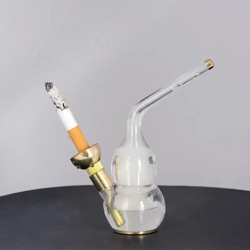 Metal Acrylic water Tabacco pipe Cleanable For 8mm 6mm Cigarette Holder Tar Filtration Microfilter Smoke Pipe Hookah mouthpieces