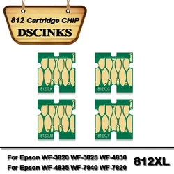 For Epson 812 812XL Cartridge chip For Epson WF-3820 WF-3825 WF-4830 WF-4835 WF-7840 WF-7820 EC-C7000 Printer T812XL chip