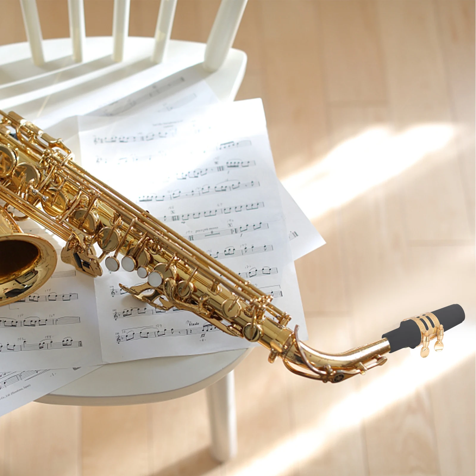 

s Metal Saxophone Mouthpiece Clip Adjustable Wind Instrument Accessory For Alto Clarinet Beginner Reeds Fixing Storage