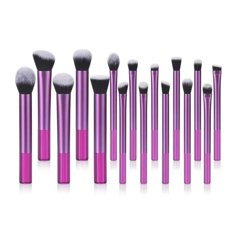 G99E Professional 16Pcs Long Handle Makeup Brush Set Cosmetic for Powder Contouring