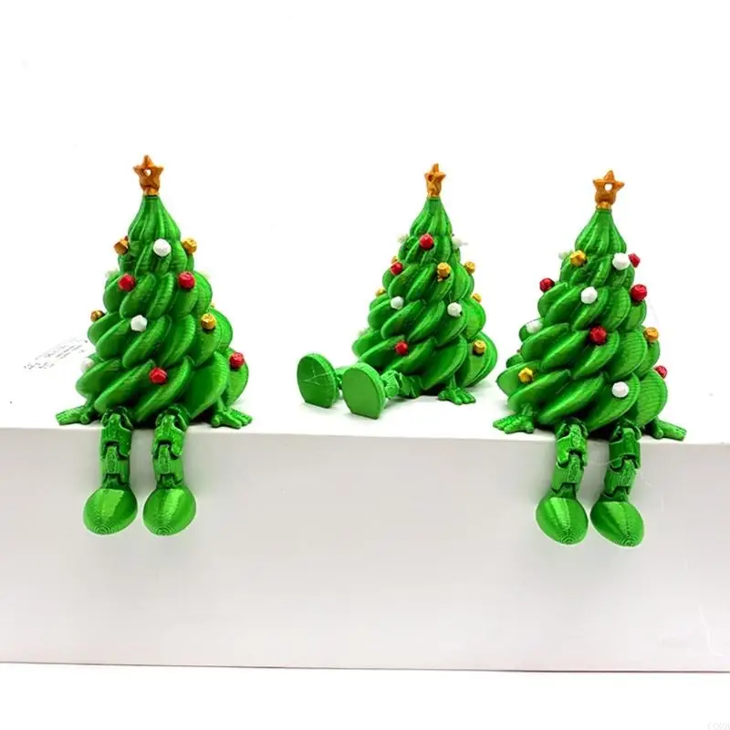 تمثال شجرة عيد الميلاد التفاعلي من CORB، مادة آمنة، لعبة مكتب مصغرة لتخفيف التوتر والديكور المنزلي