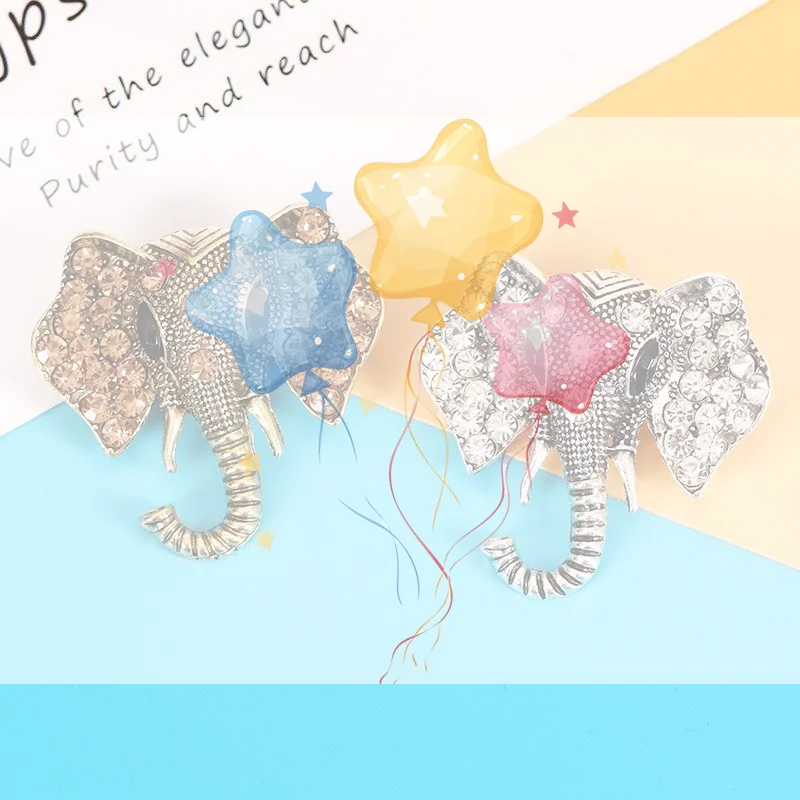 الرجعية شخصية الحيوان سبيكة الفيل دبابيس للنساء الملابس معطف مجوهرات اكسسوارات الهدايا #1